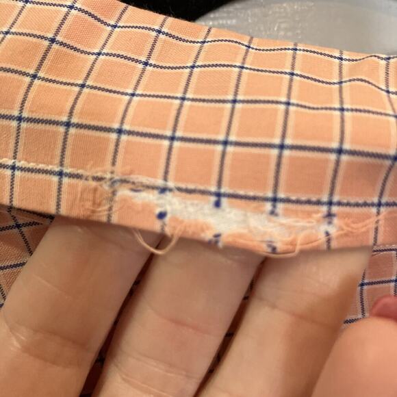 Ralph Lauren Mens 20 / 38 / 39 Tall Classic Fit Checked Button Down Shirt FLAW - Picture 11 of 11